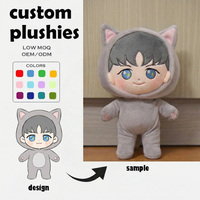 Peluche personnalisée OEM/ODM, chien en peluche avec sweat-shirt, cadeaux promotionnels pour animalerie, jouets en peluche personnalisés Digital Circus Pomni, vente en gros