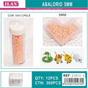 ILAN Abalorio Perline da 5 mm colore corallo per la creazione di gioielli, 12 pezzi per tubo - Product Image 2
