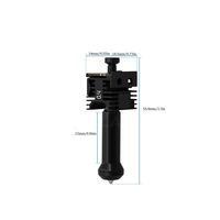 Hotend H2C de Bambú (Derecho) con Boquilla de Acero Endurecido de 0.2/0.4/0.6/0.8mm para Sistemas H2C/H2C Vortek, Repuesto de Hotend H2C
