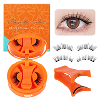 Cils magnétiques souples en gros avec applicateur, cils artificiels à bande complète personnalisés OEM, cils magnétiques naturels, marque privée