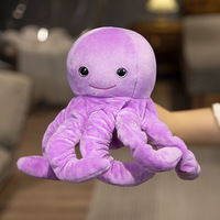 Expédition immédiate : Marionnettes à doigts en peluche animaux marins, très douces, Kawaii, faible MOQ, modèles Pieuvre, Requin, Dauphin, Baleine, Poisson rouge, Crabe, en PP