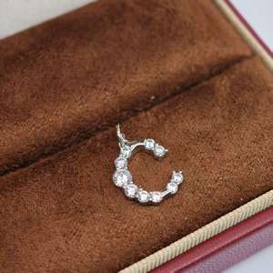 Collar con colgante de letra en plata 925 de UM Jewelry Classic para mujeres, niños, aniversarios, regalos de boda y ocasiones festivas. - Product Image 2