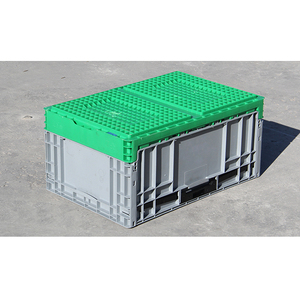 Nhiệm vụ nặng nề lớn công nghiệp hậu cần <span class=keywords><strong>Pallet</strong></span> hộp có thể gập lại Sụp Đổ lưu trữ cho kho vật liệu nhựa - Product Image 6