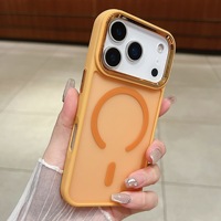 Nouvelle coque de téléphone portable mate avec lentille électro-plaquée pour iPhone 17 16 15 14 13 12 11 Pro Max Plus 17 Air Ultra, coque magnétique