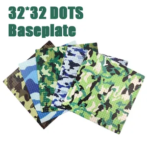 32*32 Dot Baseplate Military Army Building Blocks Camouflage Compatible City Base Plates Plastic MOC Bricks Toys