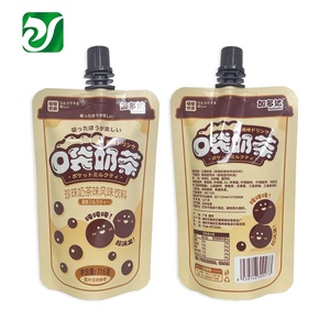 Sachet pour le jus Emballage de thé aux bulles Doypack Sachet debout pour jus de fruits boissons personnalisées Sac à bec verseur pour lait Boba - Product Image 1