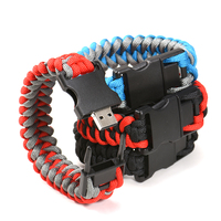 Regalos creativos Pulseras trenzadas de nailon unidad flash USB pendrive con brújula Disco USB multifuncional