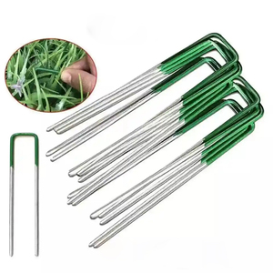Grampas Galvanizadas <span class=keywords><strong>para</strong></span> Jardín y Paisajismo <span class=keywords><strong>para</strong></span> Césped <span class=keywords><strong>Artificial</strong></span>, Grampas de Acero Galvanizado en Forma de U <span class=keywords><strong>para</strong></span> Fijar Malla Antihierbas, Estacas de Fijación <span class=keywords><strong>para</strong></span> Jardín - Product Image 2