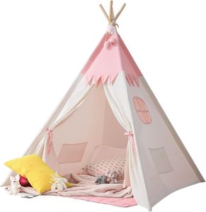 Fiesta habitación decoración portátil niños tiendas Tipi casa de juegos niños algodón lona indio juego tienda niño pequeña <span class=keywords><strong>playa</strong></span> tipi tienda - Product Image 1