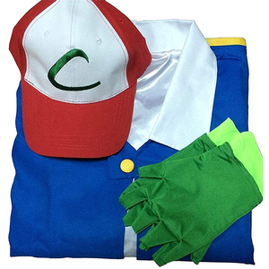 Chaqueta azul <span class=keywords><strong>de</strong></span> Anime para hombres y mujeres, disfraz <span class=keywords><strong>de</strong></span> Ash Ketchum, Cosplay para Halloween, entrenador, gorra <span class=keywords><strong>de</strong></span> béisbol ajustable y conjunto <span class=keywords><strong>de</strong></span> guantes - Product Image 3