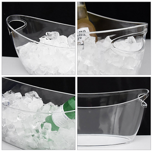 Bán buôn Tùy chỉnh màu Đỏ nhựa <span class=keywords><strong>5.5L</strong></span> bia Xô đá với logo thuyền hình dạng cho nhà Bar Câu lạc bộ KTV khách sạn bên - Product Image 6