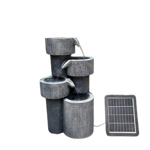 Fontaine solaire Quanfangyuan en résine pour extérieur, jardin, cour, balcon, décoration écologique - Product Image 5