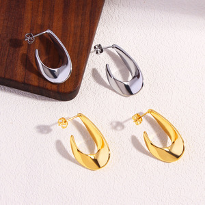 New Arrival 18K Gold Plated <strong>Earring</strong> <strong>U</strong> <strong>Shape</strong> <strong>Earrings</strong> Brass <strong>Earring</strong> for Women - Product Image 3