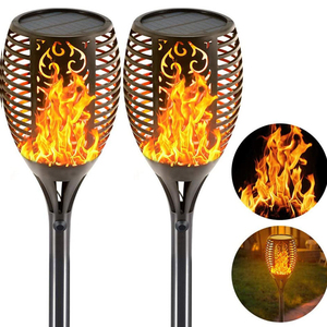 Lampe torche solaire à flamme pour jardin et patio, 12 à 96 LED, multi-tailles, étanche IP65, batterie solaire incluse, allumage automatique du crépuscule à <span class=keywords><strong>l</strong></span>'<span class=keywords><strong>aube</strong></span> - Product Image 1