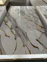 Panneau mural en PVC marbré moderne de 2,5 mm, imperméable, résistant à l'humidité, anti-UV, ignifuge, pour hôtel, divertissement, maison, villa