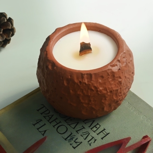 Velas perfumadas de larga duración de la serie Cold Mountain de etiqueta privada, taza de cemento de fragancia Simple, difusión decorativa, vacaciones de Diwali - Product Image 1