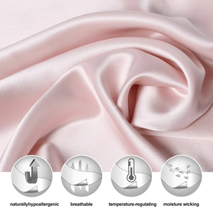 Funda de Almohada de Seda Natural de Morera Rosa de 19 mm por Ambos Lados, para Cabello y Piel, con Cierre Oculto - Product Image 2