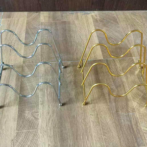 Iron Wire Pot Lid <b>Rack</b> Three Hole Minimalist Style Kitchen Countertop Drainer - Product Image 3