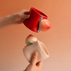 Seaygift Business Creative Fruit Peach <span class=keywords><strong>Taza</strong></span> de agua de cerámica Modern Home Office Drinkware <span class=keywords><strong>Taza</strong></span> para <span class=keywords><strong>regalo</strong></span> de cumpleaños <span class=keywords><strong>original</strong></span> Idea - Product Image 5