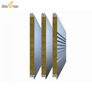 工場V溝加工表面、印象的な3D外観、堅牢なVWロックウール、グラスウール、PU壁サンドイッチパネル（壁用） - Product Image 6