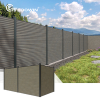 Panneaux de clôture en composite bois-plastique écologiques WPC pour patio et jardin, extérieur, coupe-vent et ignifuges, sécurité accrue