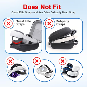 Étui de transport rigide en EVA pour Meta <span class=keywords><strong>Quest</strong></span> 2 3 3S <span class=keywords><strong>Vision</strong></span> Pro, antichoc, anti-poussière, sac de rangement pour casque VR, boîte de voyage - Product Image 6