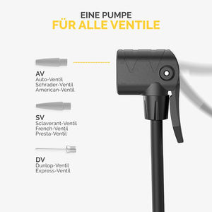 Pompe à air manuelle portable pour vélo, ballons de route, multi-usages, valves Presta et Schrader, <span class=keywords><strong>gonfleur</strong></span> de vélo portable -M - Product Image 3