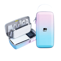 Casing portabel Nintendo Switch OLED Travel Game penutup ritsleting pelindung cangkang keras EVA penyimpanan PU tas pembawa untuk Joy-Con