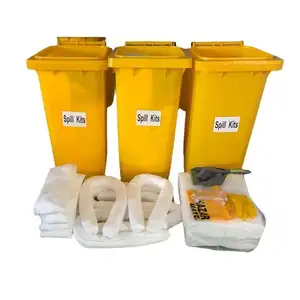 Mobile bin 240L kits derramamento químico para limpeza de emergência