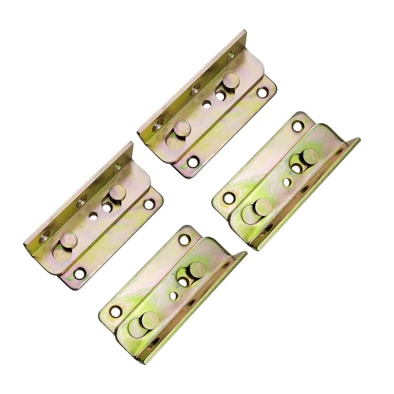 3.5 Inch No-Mortise Bed Rail Fittings Wood Bed Frame Bracket for Bed