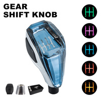 Pommeau de Levier de Vitesses en Cristal LED de Qualité Personnalisé pour Lada Toyota Renault Honda VW SEAT SKODA, Poignée avec Filetage 8 10 12 MM
