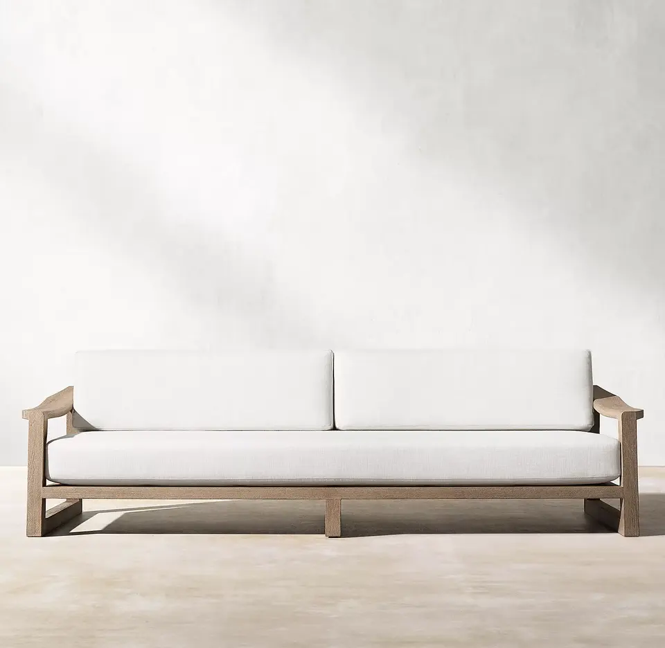2023 New arrival High quality modern outdoor furniture Teak wood patio garden sofa sets