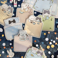 Bloc-notes magnétique autocollant personnalisable sur le thème des animaux mignons avec design de la série Little Theater pour usage scolaire