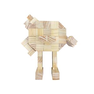 Modèle de coloriage sur le thème des animaux en bois fabriqué à la main Statues de bricolage lisses pour l'affichage à la maison Jouet d'art créatif pour cadeau de vacances - Product Image 1