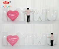 Ballon géant personnalisé en nylon PA de 2m avec lettres de nom de ville, pour festival, mariage, décoration extérieure