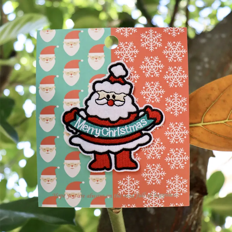 クリスマスデコレーション帽子照明昇華ブランクフレット用品新年サンタクラフト刺繍パッチ