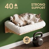 Étagères murales pour chats, meubles muraux modernes pour chats d'intérieur, étagères pour chatons avec découpes décoratives, système d'escalade pour chats en bois