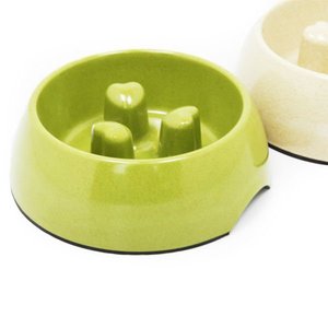 Tazón de Alimentación Lenta Antideslizante para Perros de Todas las Razas, Forma de Corazón Azul, Plástico - Product Image 2