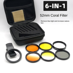 52mm 6 In1 ensemble de filtres de caméra de téléphone professionnel pour aquariums marins améliorer les Photos de récifs coralliens avec des filtres Macro,Cpl et couleur - Product Image 2