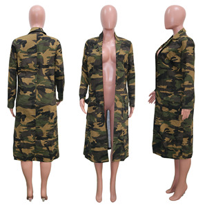 Abrigos Largos de Camuflaje de Nuevo Estilo para Mujer, Tallas Grandes, a la Moda - Product Image 2
