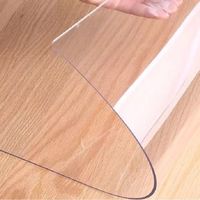 Tapis de table en verre souple transparent, verre anti-brûlure, panneau en cristal de film souple en PVC, rouleau entier, peut être coupé