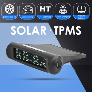 Thông Minh Xe TPMS Lốp Áp Suất Giám Sát Hệ Thống Năng Lượng Mặt Trời Điện Kỹ Thuật Số TMPS <span class=keywords><strong>LCD</strong></span> Hiển Thị USB An Ninh Tự Động Báo Động Cảm Biến Áp Suất Lốp - Product Image 2