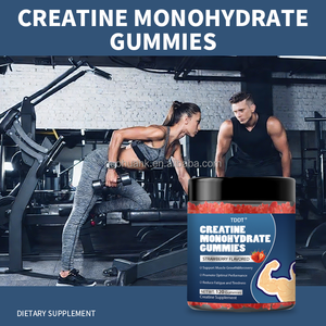 Strawberry <b>Creatine</b> Monohydrate Gummies Supplement Muscle Recovery Performance Support 120 Count Custom Label - Product Image 5