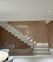Escalier en acier empilé à haute capacité de charge, taille personnalisée, escalier décoratif pour appartement intérieur
