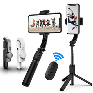 Estabilizador de teléfono Q08, palo de selfi, trípode plegable de mano, inalámbrico, rotación 360, estabilizador antivibración, cardán para cámara - Product Image 1