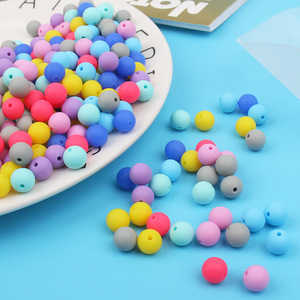 Round Candy Color New <b>Minnie</b> <b>Mouse</b> Shape Baby Teething <b>Toy</b> Pacifier Chain Accessories DIY Loose Beads Silicone - Product Image 1