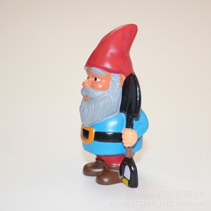 Pu Garden Gnome Fidget Toy With Shovel High <b>Rebound</b> Stress Relief For Kids Age 5 To 7 Years Unisex Gift Decor - Product Image 1