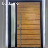 Porte d'entrée pivotante manuelle en alliage d'aluminium, design moderne personnalisé pour hôtel et villa, résistante à l'eau