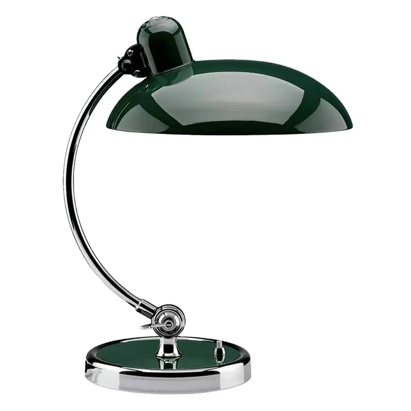 2022 New Nordic luxury vintage decorative study desk beside lamp bed side metal white black green red E27 table lamp for bedroom