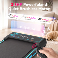 Treadmill Elektrik Walking Pad dengan Kemiringan Otomatis 1-15%, Lebar Sabuk 40 cm, Mesin Fitness di Bawah Meja untuk Home Gym, OEM Dapat Disesuaikan